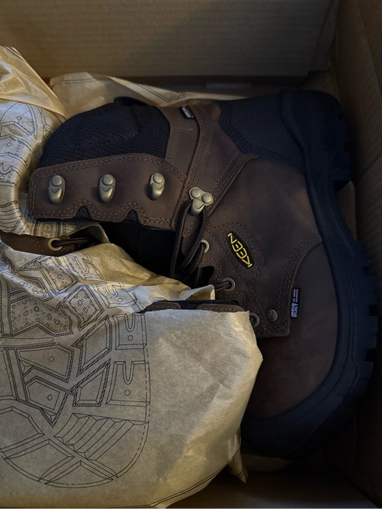 Keen Other - Keen Men's Dark Brown and Black Waterproof Work Boots